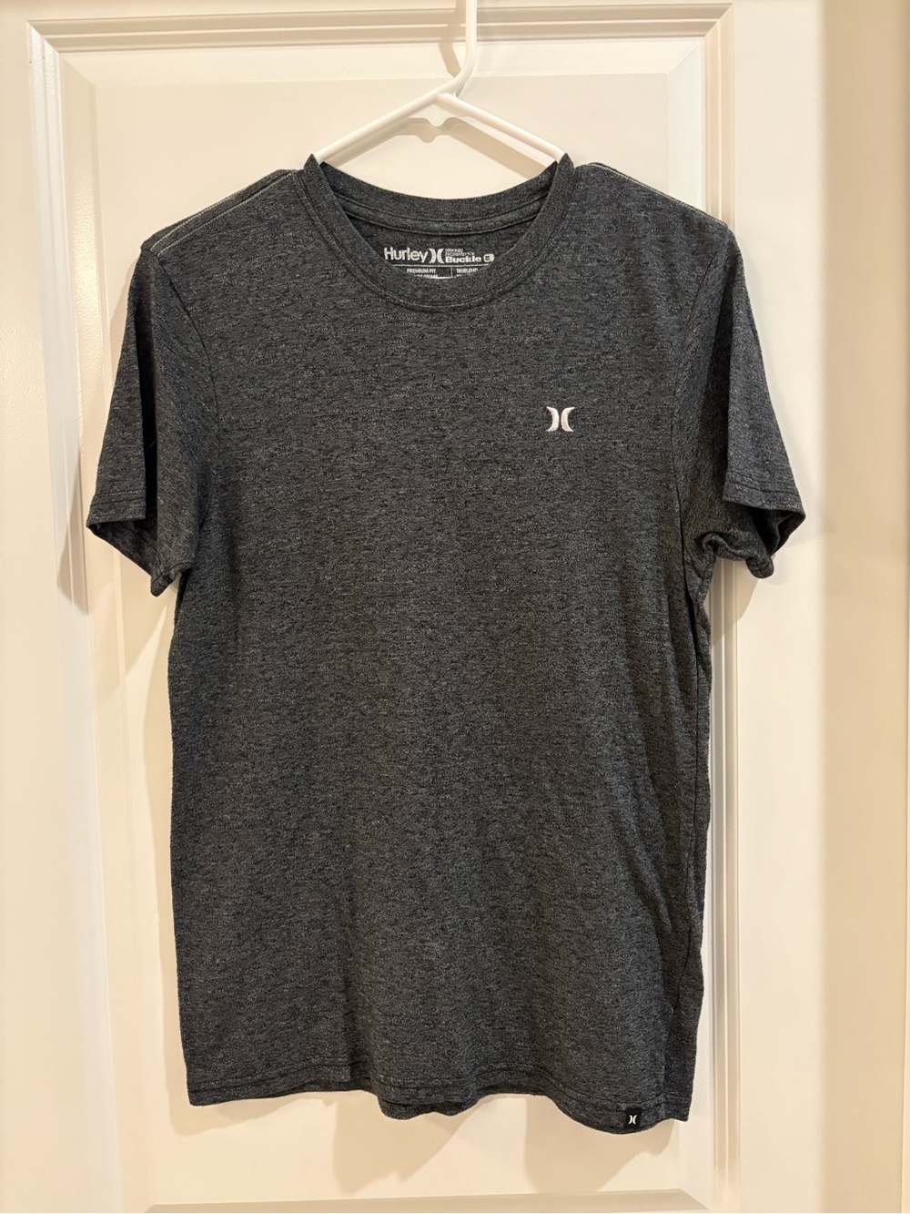 Hurley Men’s Charcoal Heather Crew Neck Tee